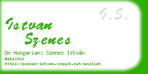 istvan szenes business card