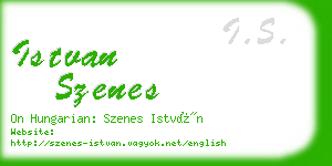 istvan szenes business card